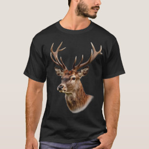 Majestic Stag Deer Portrait with Large Antlers T-Shirt