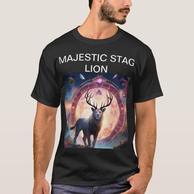 Majestic Stag-Lion T-Shirt (Front)