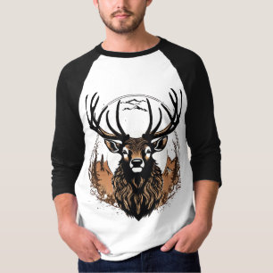 Majestic Stag – Minimalist Wilderness Power T-Shirt