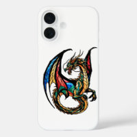 Majestic Stained Glass Dragon Mythical Masterpiece