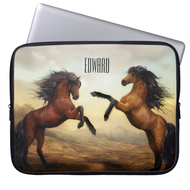 Majestic Stallions Laptop Sleeve (Front)