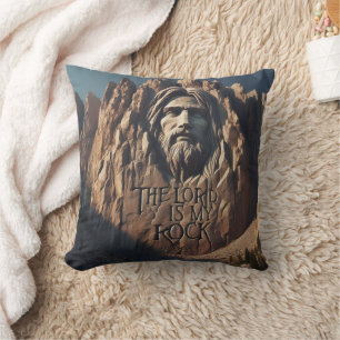 Majestic Statue of Jesus: The Lord Is My Rock Cushion