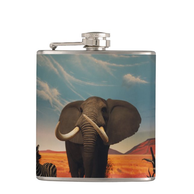 Majestic Stature Hip Flask (Front)