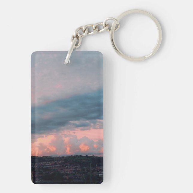 Majestic Sunset in Wales Key Ring (Back)