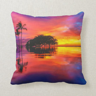 Majestic Sunset Wailea Beach, Maui, Hawaii Cushion