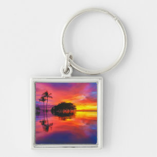 Majestic Sunset Wailea Beach, Maui, Hawaii Key Ring