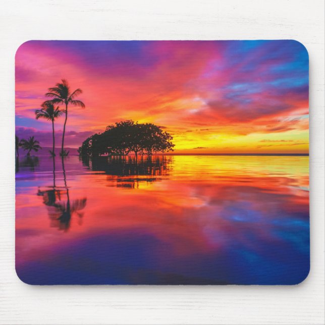 Majestic Sunset | Wailea Beach, Maui, Hawaii Mouse Pad (Front)