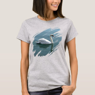 Majestic Swan Gliding on a Lake T-Shirt
