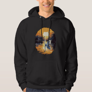 Majestic Swan Watercolor Painting Hoodie