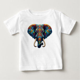 Majestic Swirls of the Elephant Baby T-Shirt