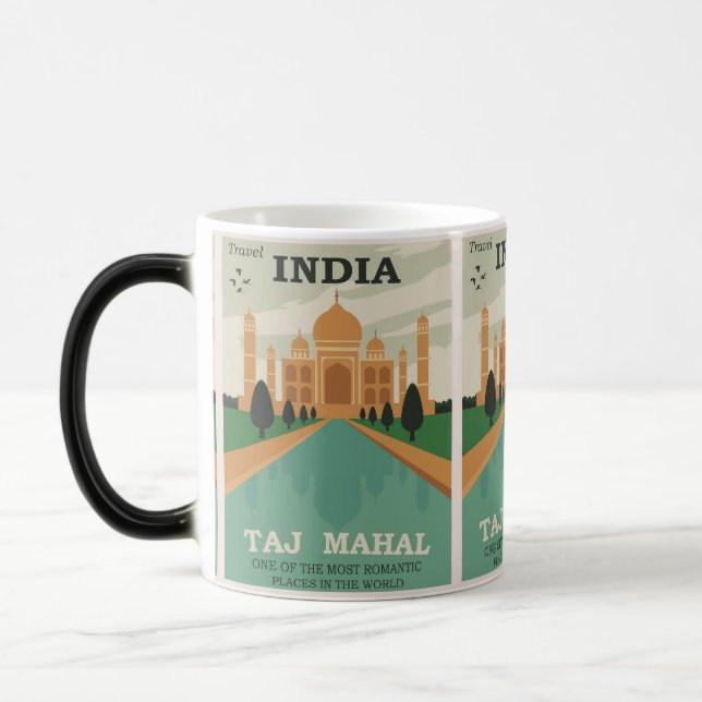 Majestic Taj Mahal: India Travel Magic Mug (Left)