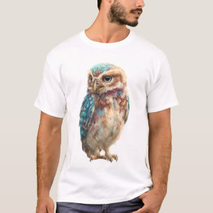 Majestic Technicolor Owl Portrait Men T-Shirt