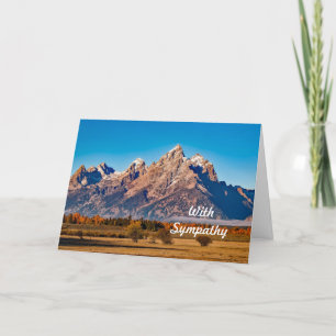 Majestic Teton Mountains Autumn Photo Sympathy Card