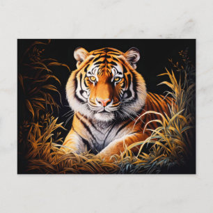 Majestic Tiger Chinese Zodiac Artistry Postcard