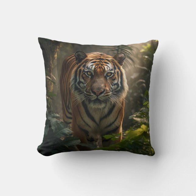 Majestic Tiger Gaze  Cushion (Front)