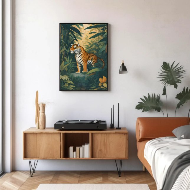 Majestic Tiger in the Jungle Elegant Wildlife Art  Poster (Creator Uploaded)