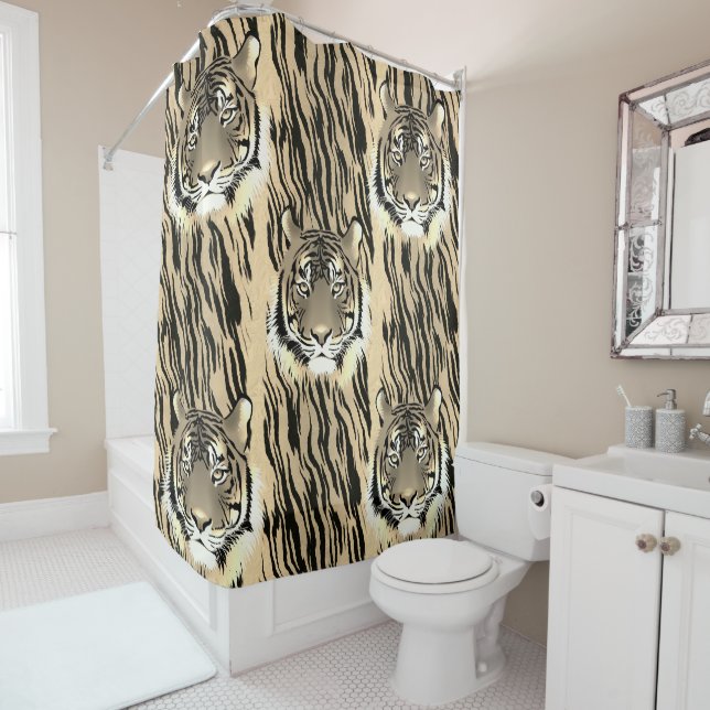 Majestic tiger shower curtain (In Situ)