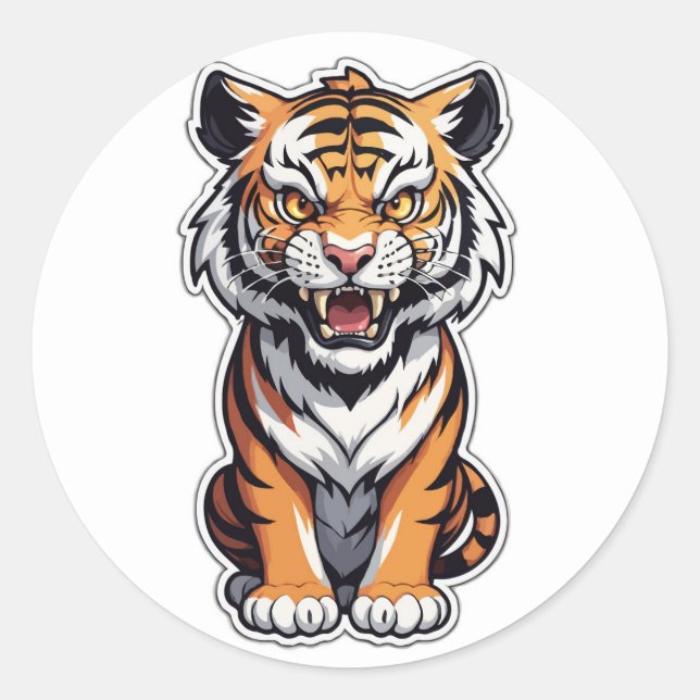 Majestic Tiger Sticker - Unleash the Untamed Power (Front)