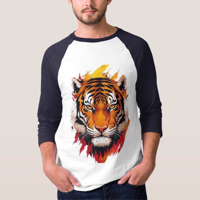 Majestic tiger- symbol of power,courage & strength T-Shirt (Front)