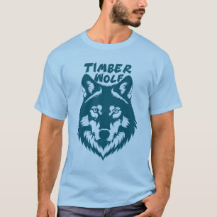Majestic Timber Wolf SVG Illustration on a T-Shirt