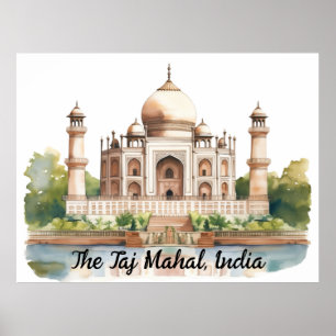 Majestic Timeless Beauty of the Taj Mahal Poster