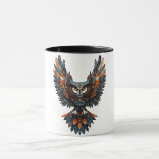 Majestic Tribal Owl Art Coffee Mug