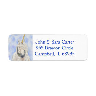 Majestic Unicorn address label Return Address Label