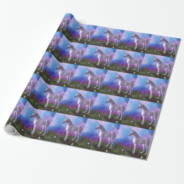 Majestic Unicorn Wrapping Paper (Unrolled)