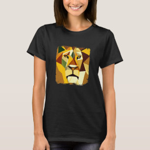 Majestic Vector Lion Head with Cool Artwork T-Shirt