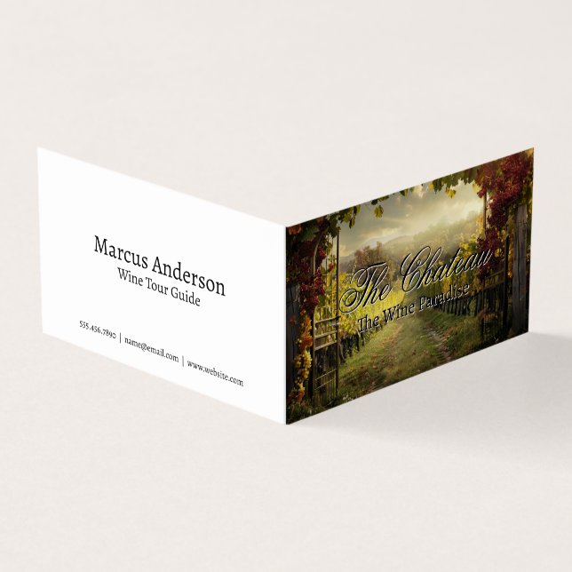 Majestic Vineyard | Wine Business Card (Outside)