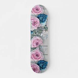 Majestic White Brick Shabby Nautica Pale Pink  Skateboard