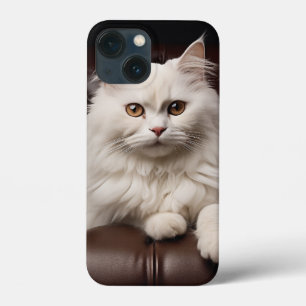 Majestic white cat iPhone 13 mini case