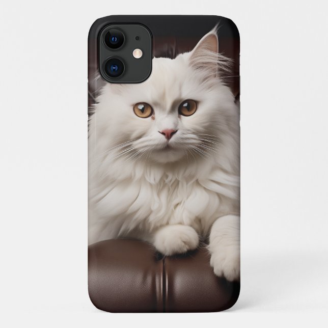 Majestic white cat Case-Mate iPhone case (Back)