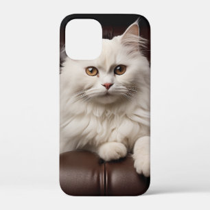 Majestic white cat iPhone 12 mini case