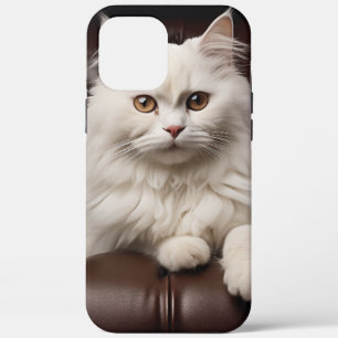 Majestic white cat iPhone 12 pro max case