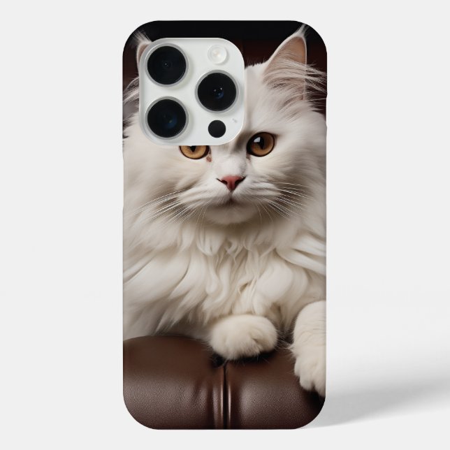 Majestic white cat Case-Mate iPhone case (Back)