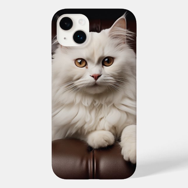 Majestic white cat Case-Mate iPhone case (Back)