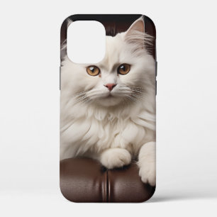 Majestic white cat iPhone 12 mini case