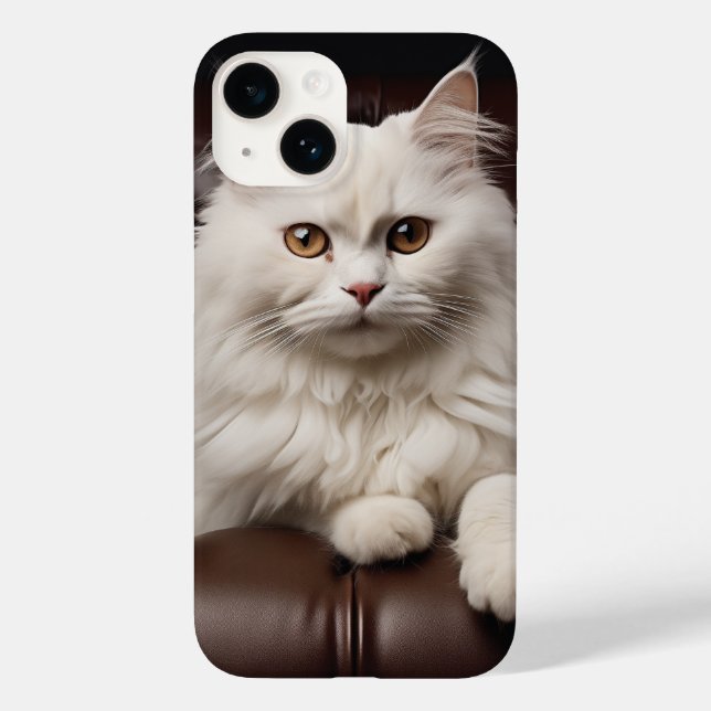 Majestic white cat Case-Mate iPhone case (Back)