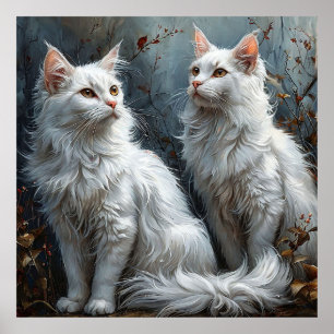 🐱 Majestic White Cats Calm Home Decor Gift 🎁