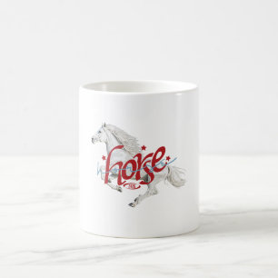 Majestic White Horse Vintage 2026 Coffee Mug