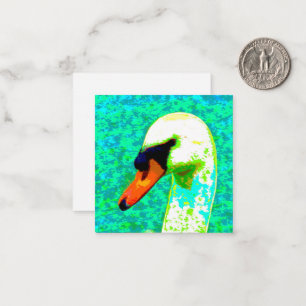 Majestic White Swan Head Card
