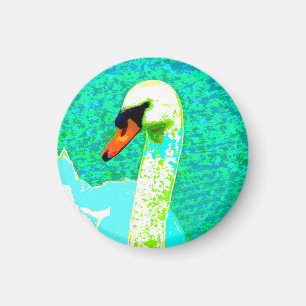 Majestic White Swan Head v Magnet
