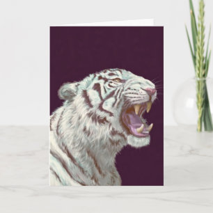 Majestic White Tiger – Greeting Card