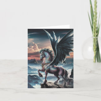 Majestic Winged Horse Blank Card