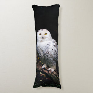 Majestic winter snowy owl body cushion