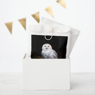 Majestic winter snowy owl favour bag