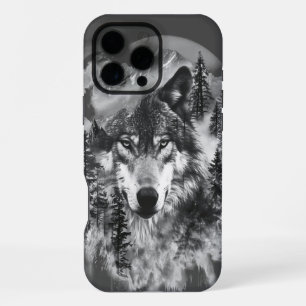 Majestic wolf emerging from misty forest at dawn iPhone 16 pro max case