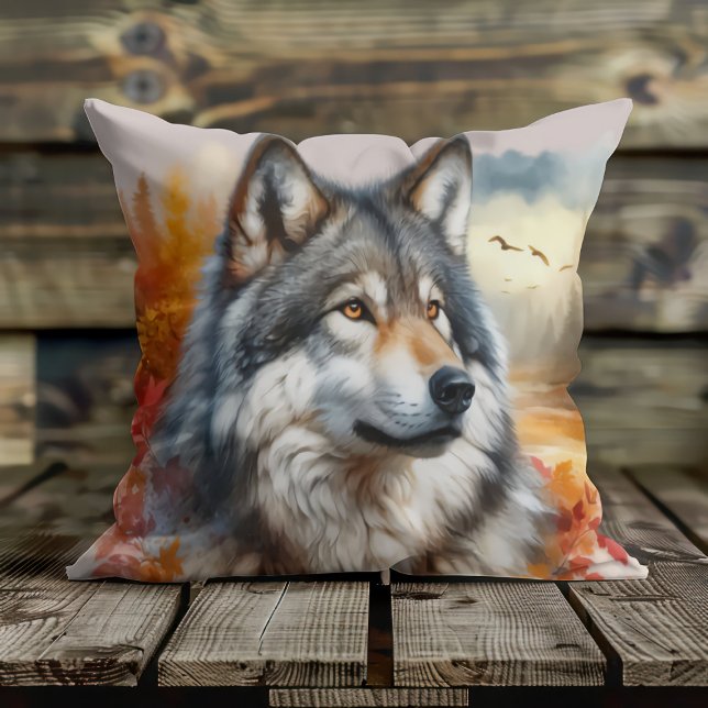 Majestic Wolf Nature’s Beauty Unleashed Cushion (Creator Uploaded)