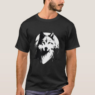 Majestic Wolf Portrait Artwork T-Shirt